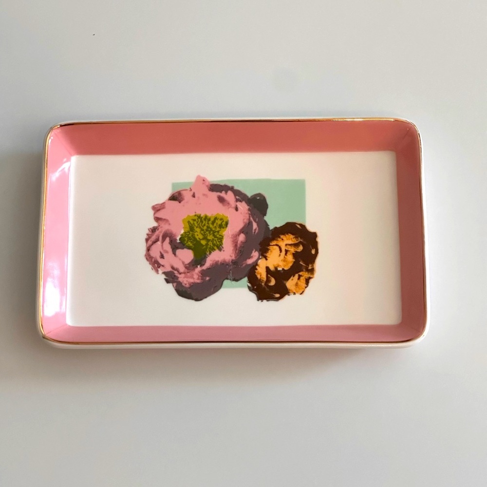 J. Crew Porcelain Floral Vanity Jewelry Tray